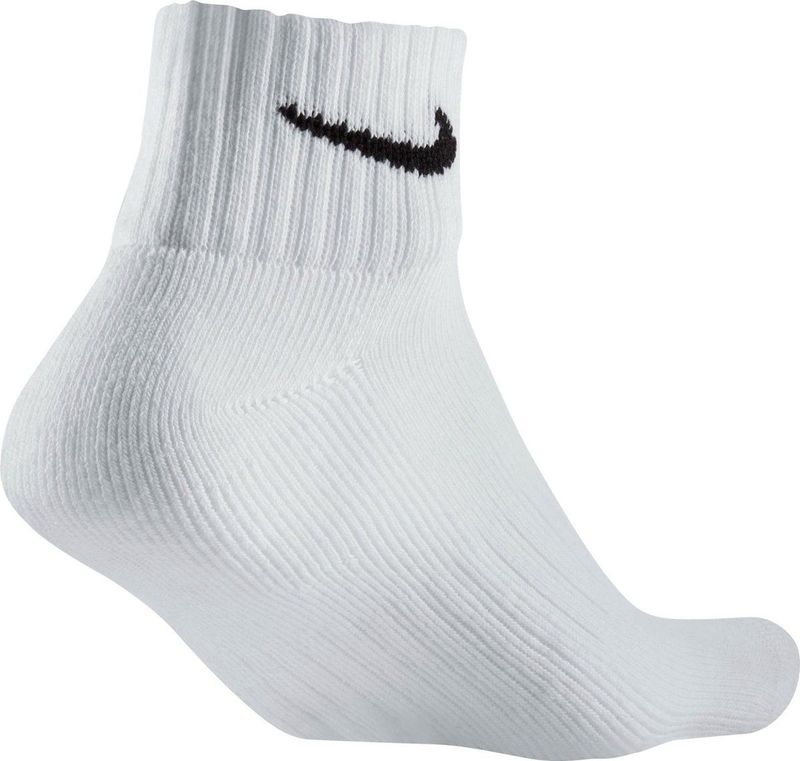Nike Value Cotton Cushion Quarter Sportsokken Unisex wit/zwart