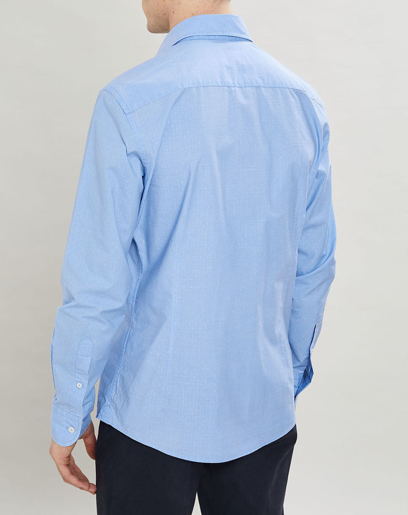 Hackett London Chemise Slim Fit micro imprimé bleu ciel