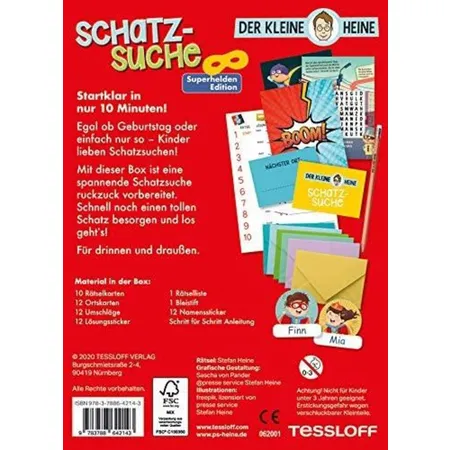 Tessloff Spiel Der kleine Heine - Superhelden Edition: Schnitzeljagd