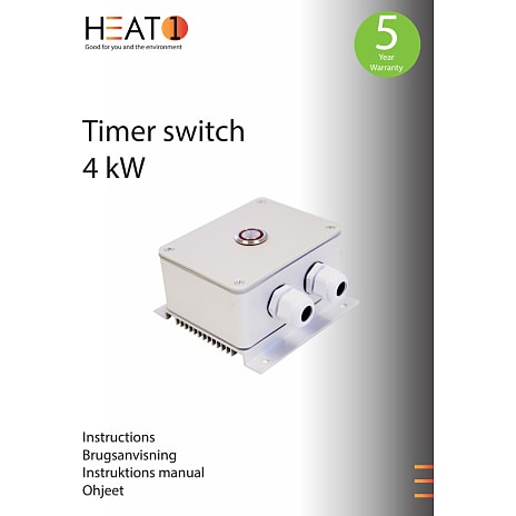 HEAT1 timer kontakt - hvid