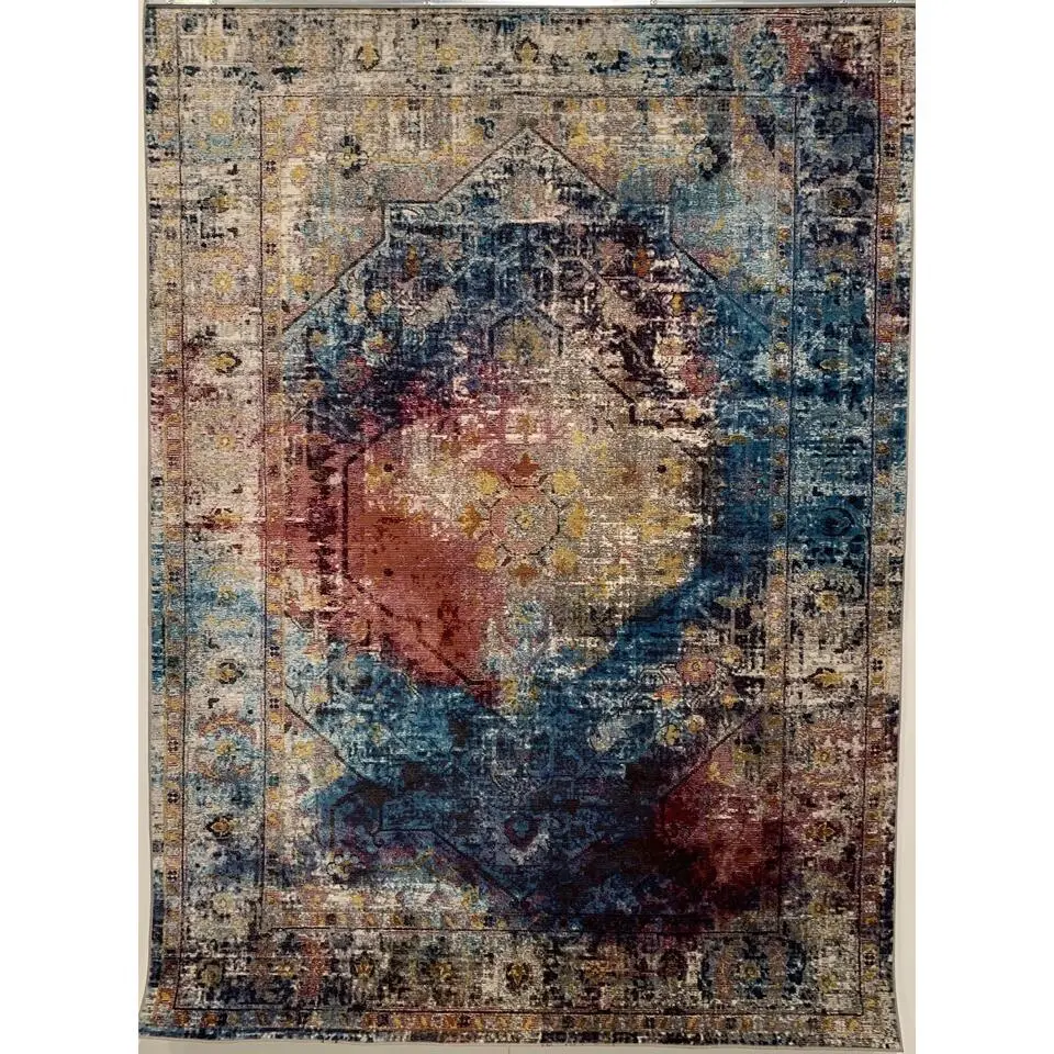 Picasso Heriz Vintage Vloerkleed Multi / Blauw Laagpolig - 160x230 CM