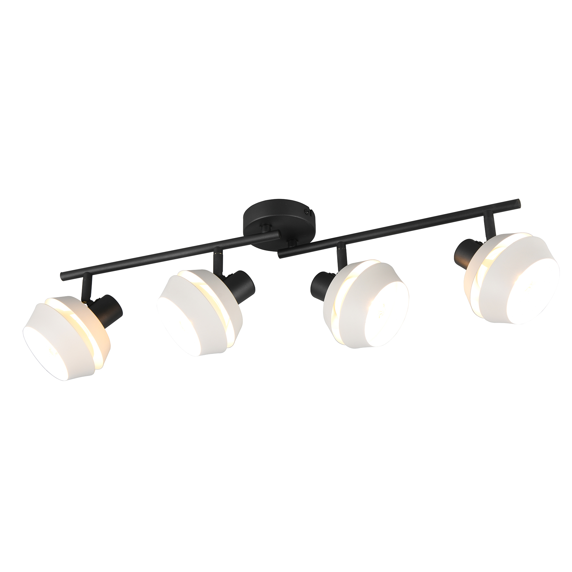 Spotbalken - schwarz matt-warm grey - 4-flammig
