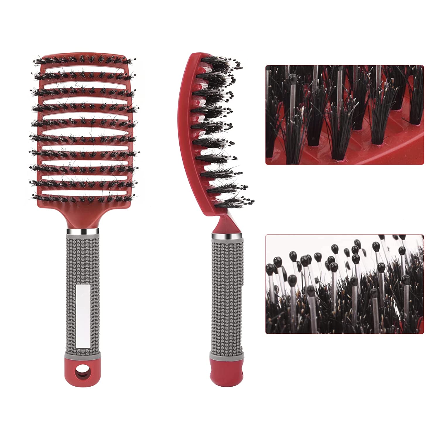(70mm) Locken Styling Haarbürste Kopf Massage Bürste Detangling Brush - Blau
