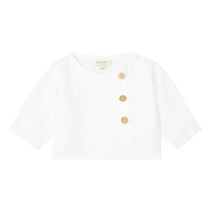 Marlot Paris Kurta Gaze de Coton Jacques | Blanc
