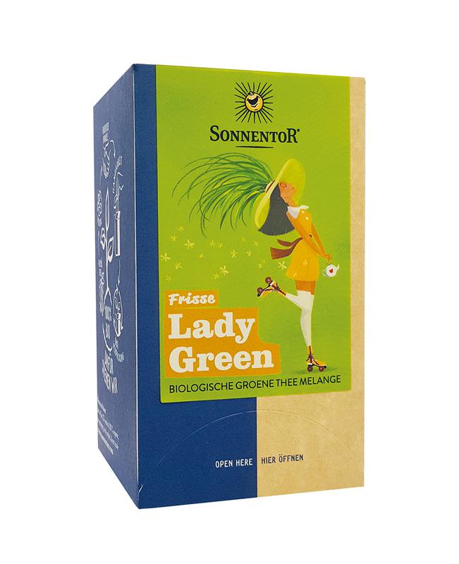 Sonnentor Frisse Ladygreen Thee Bio (18 stuks)