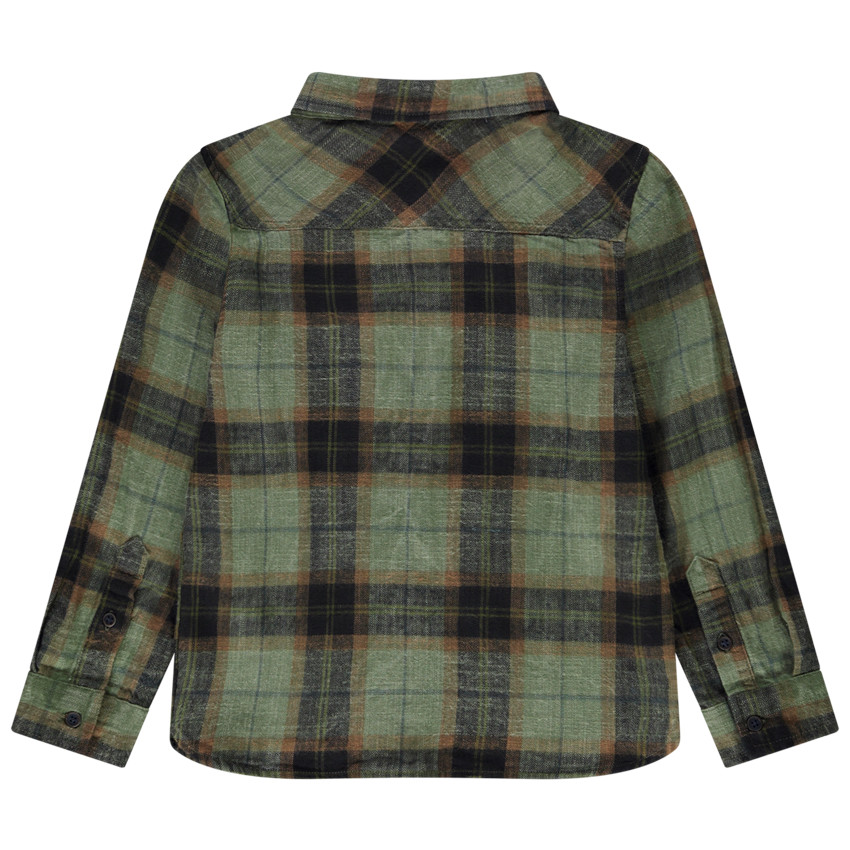 Chemise manches longues à carreaux pour garçon
