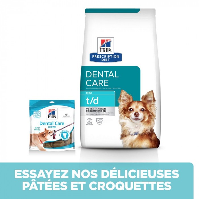 HILL'S Prescription Diet t/d Dental Care Mini au Poulet - Croquettes pour chien