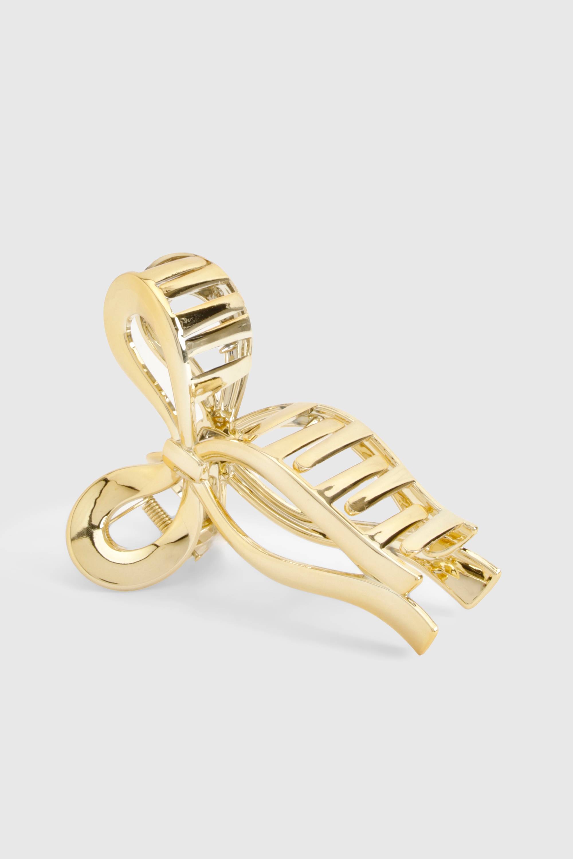 boohoo Barrette à griffes avec nœud doré