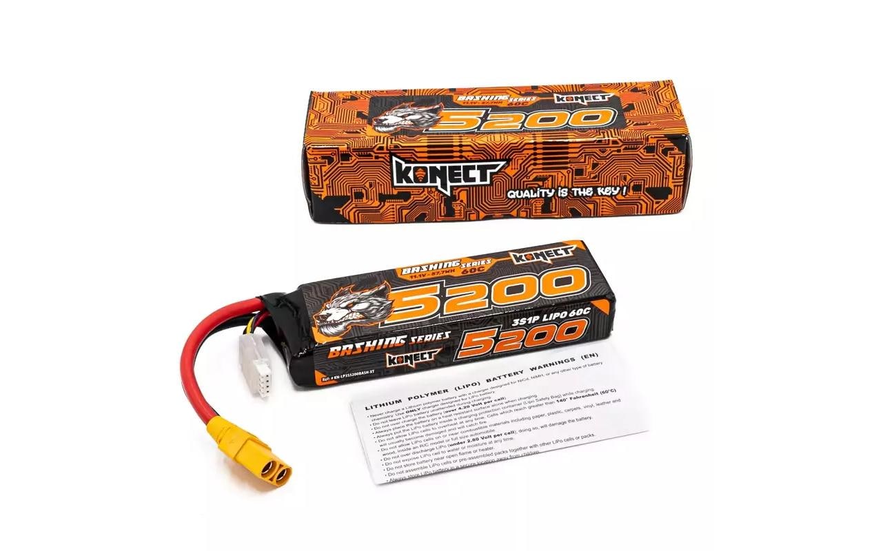 RC-Akku LiPo 5200 mAh 11.1 V 60C Bashing Series3S LiPo Akku für RC Fahrzeuge mit XT90 Stecker