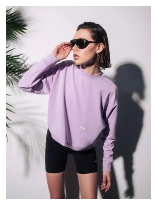 Crop Sweat Circle Get Lucky Rose Lilas