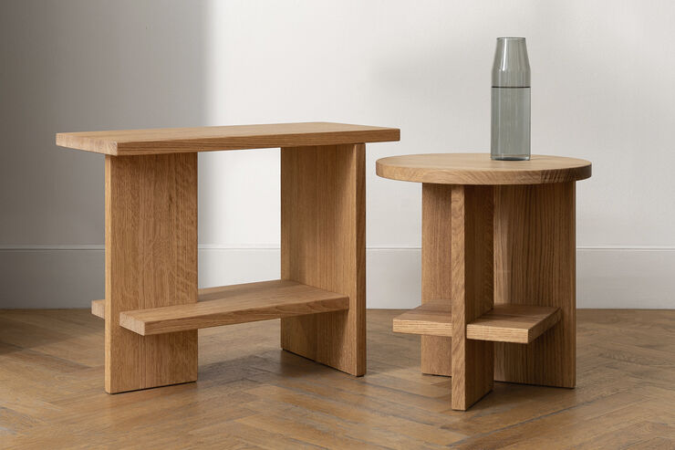 NINE Tee - Side Table Rectangle Oak