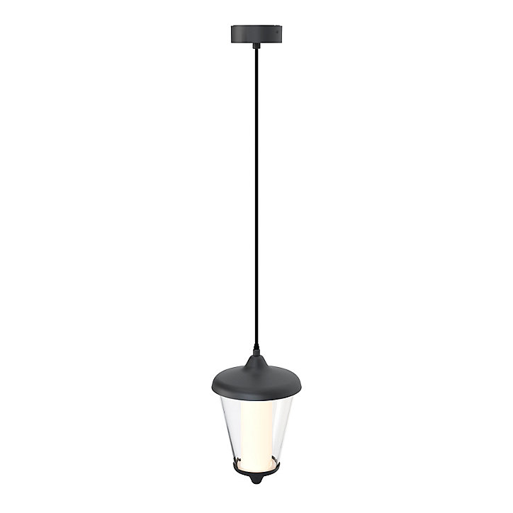 Suspension LED intégrée E27 Haro 1000lm 11W IP44 GoodHome gris anthracite