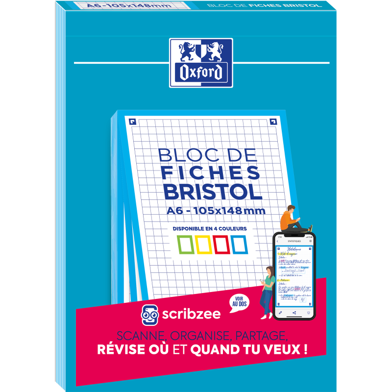 Bloc Bristol Oxford 105X148 30 Fiches Non Perforees Q5/5