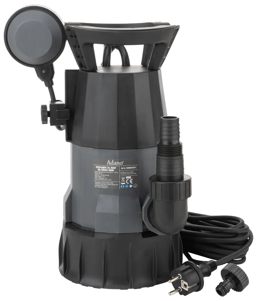 Dykpumpe 550 W 10500 l/t 2-i-1