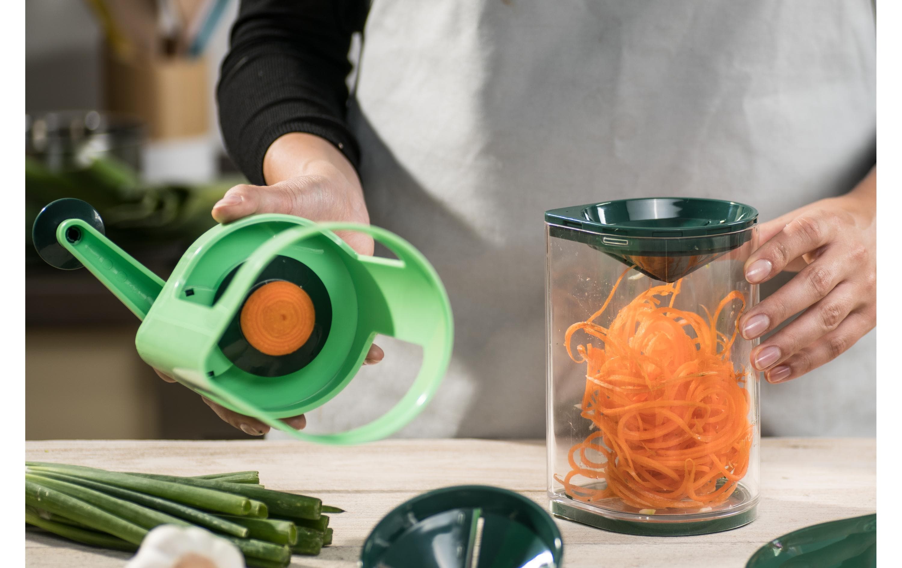 Spiralschneider Nicer Dicer Super Julietti 6-teilig, GrünObst- und Gemüseschneider