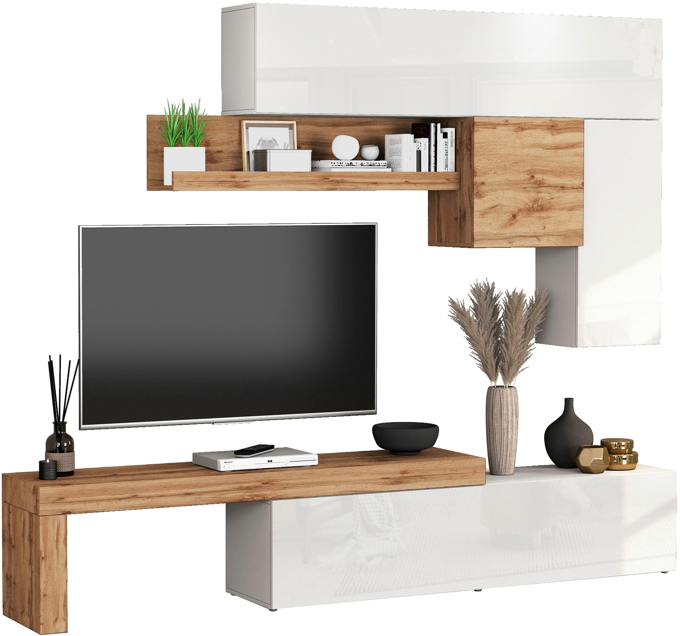 INOSIGN Wohnwand »Chronos Wohnwand, Medienwand, 5-er set« Set, 5 Stk. tlg.