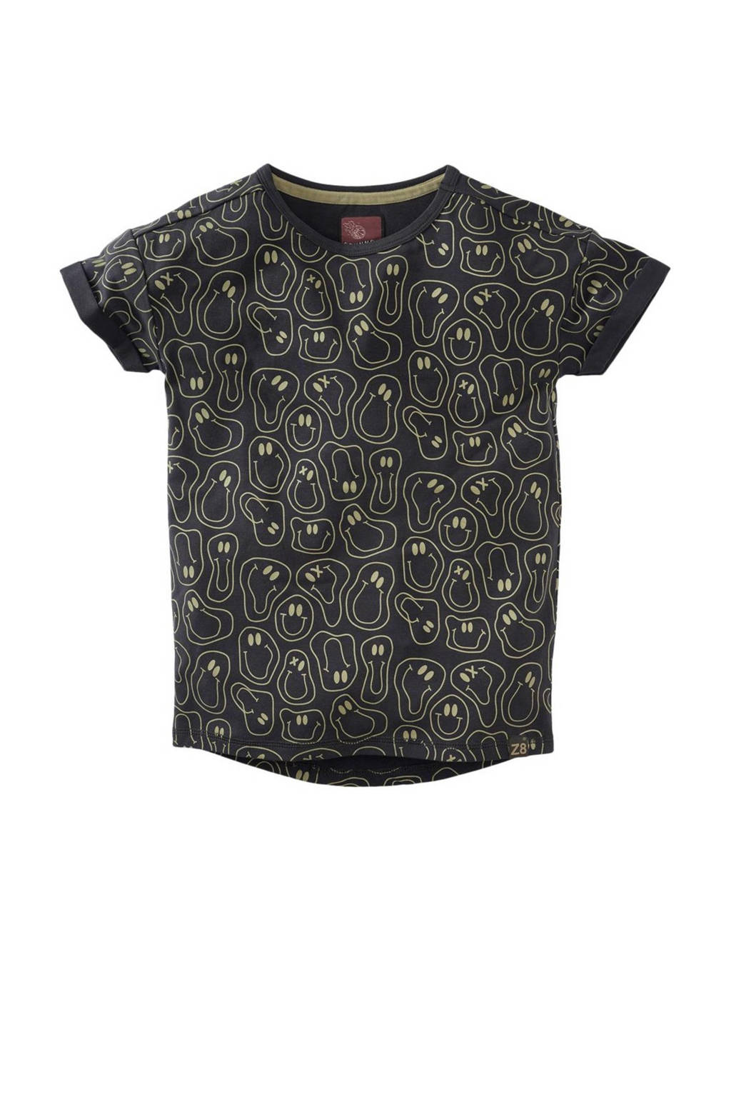 Z8 T-shirt Chaim met all over print zwart