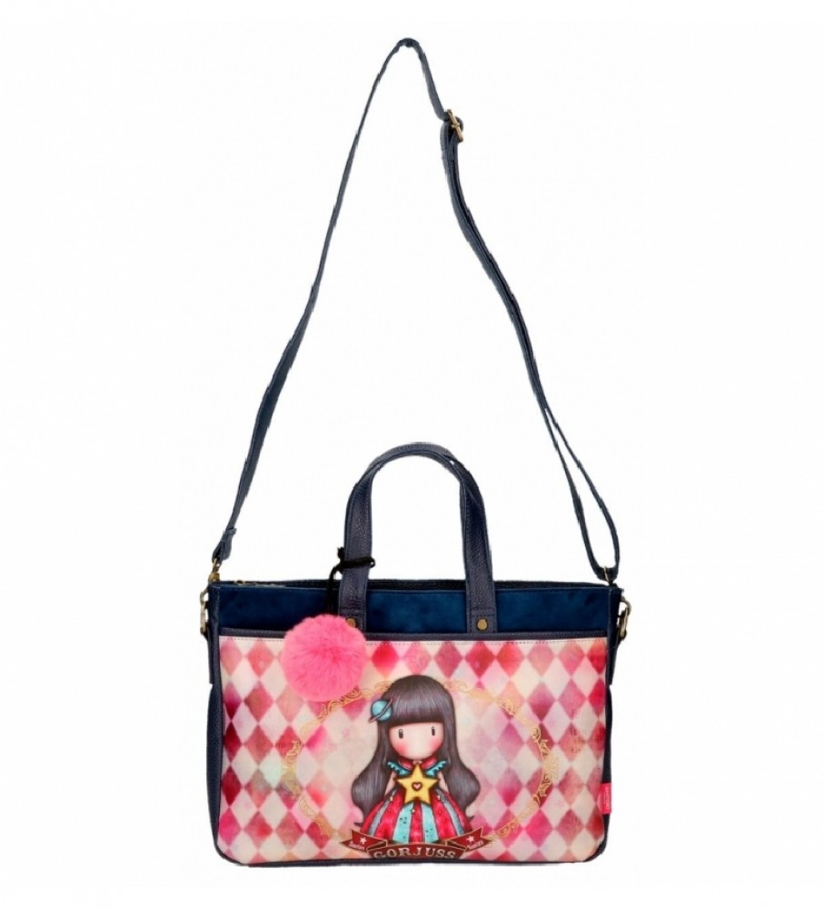 Santoro Bolso Gorjuss Moon Buttons rosa, azul -39x28x6,5cm-
