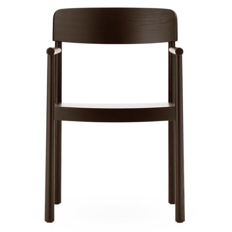 Normann Copenhagen Timb eetkamerstoel met armleuning bruin