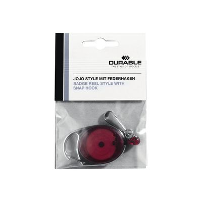Durable - Enrouleur de badge rouge - 60 cm