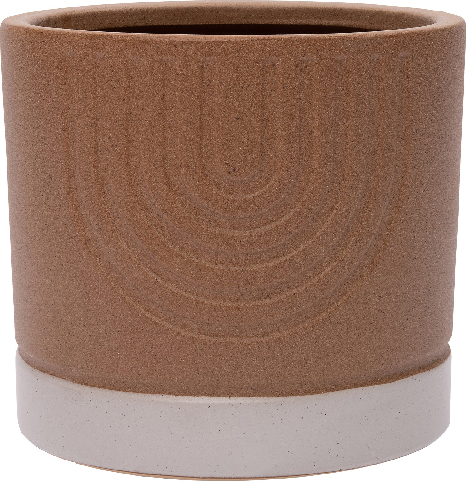 Intratuin bloempot Bana bruin / wit D 20 H 18 cm