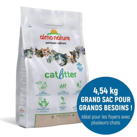 Litière végétale pour chat Catlitter Almo Nature - 4,54 kg