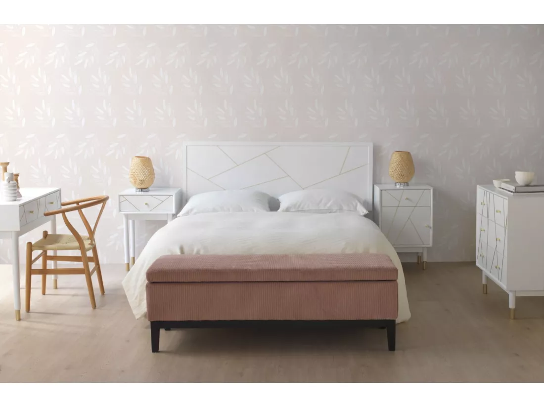 Tête de lit laquée blanche 165x60 cm