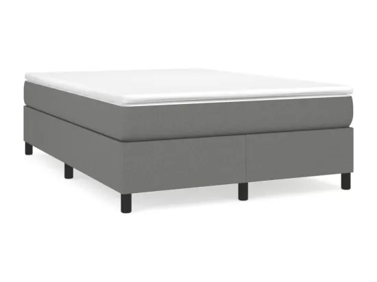 Sommier à lattes de lit Gris foncé 140x190 cm Tissu