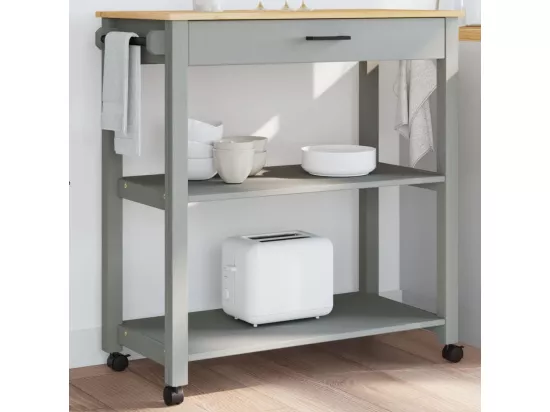 Chariot de cuisine MONZA 84x40x90 cm bois massif de pin