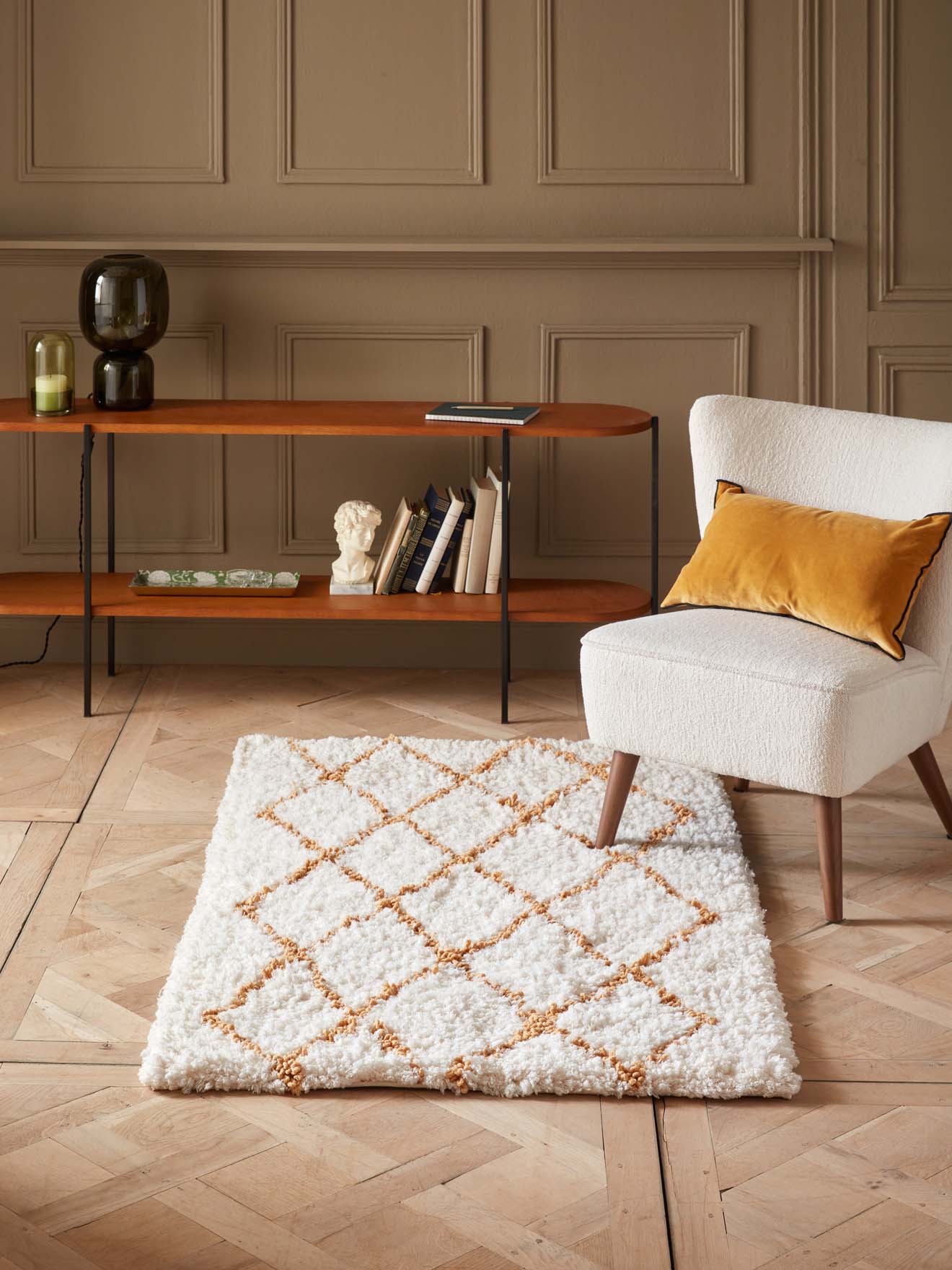 Tapis tufté esprit berbère
