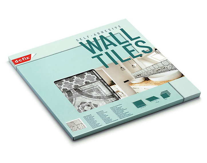 Lot de 6 dalles adhésive murales Wall Tiles DC FIX Carreaux de ciment style marocain L. 30,5 x l.30,5cm