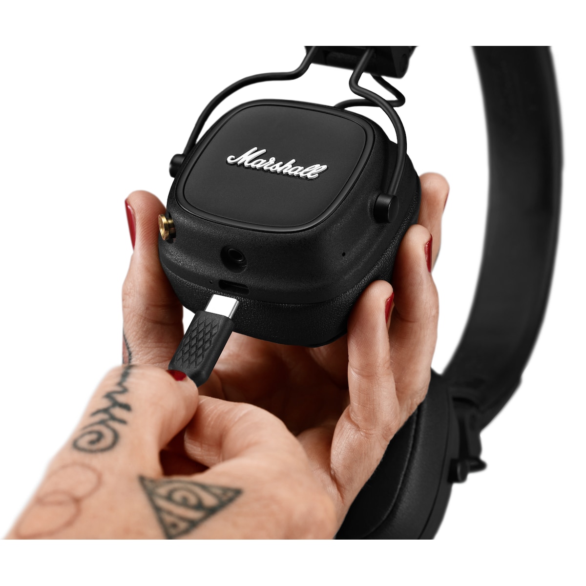 Marshall Major IV trådløse on-ear hodetelefoner (sort)