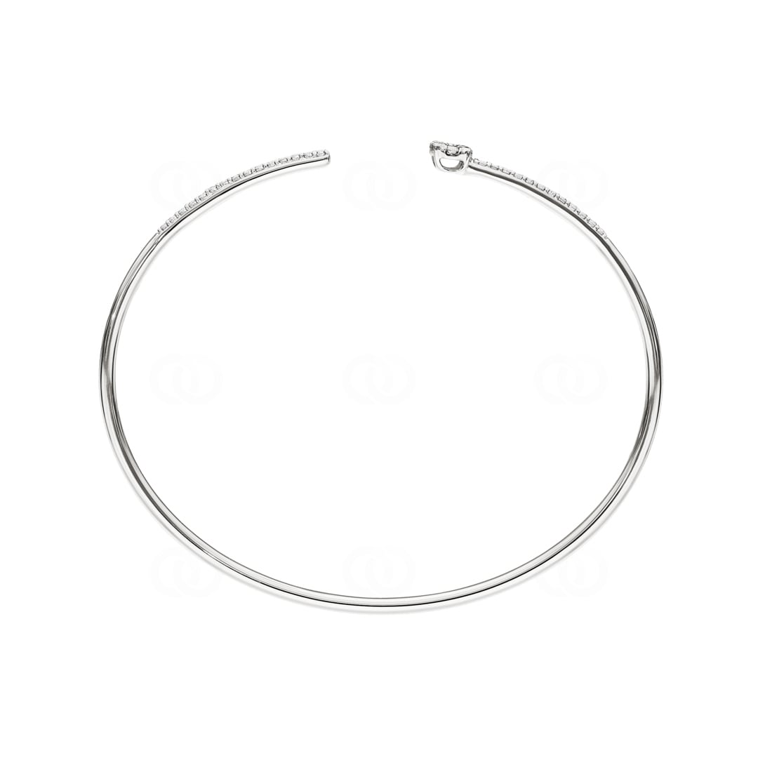 0.33 Karat Diamantarmreif offen 750/18 K Weissgold