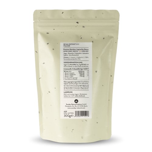 Sunday Natural Products  BCAA 2:1:1 Instant Pulver