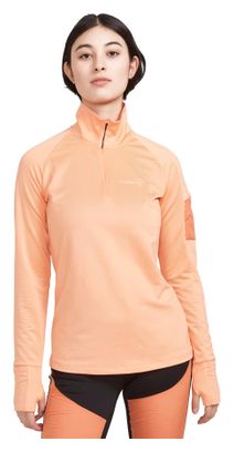 Maillot Manches Longues 1/2 Zip Craft ADV SubZ Corail Femme