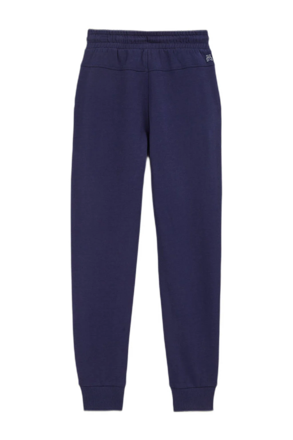 WE Fashion slim fit joggingbroek met printopdruk donkerblauw