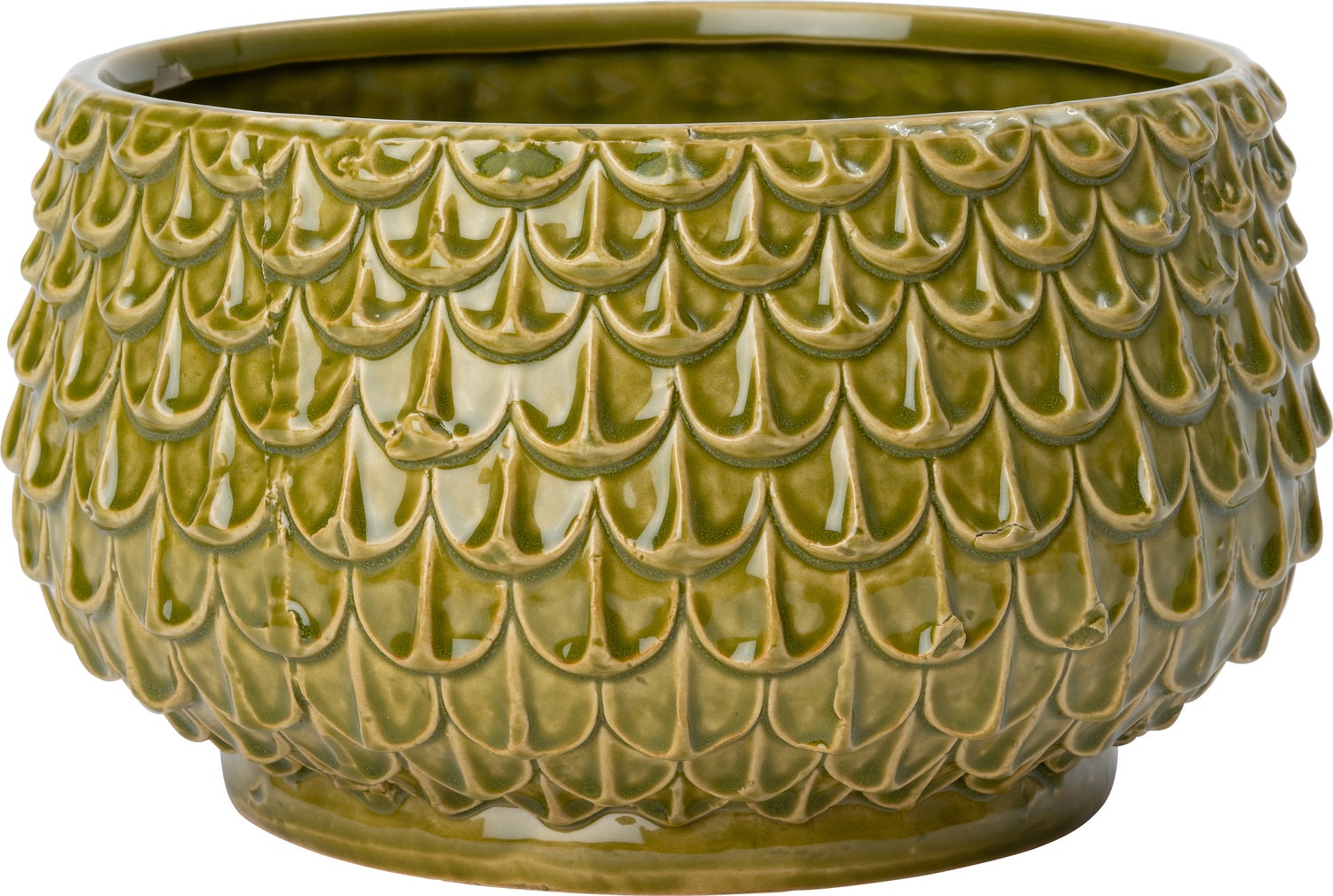 Intratuin bloempot Kily groen D 24,5 H 14 cm