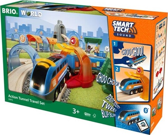 Brio - Togbane - Smart Tech Sound Action Tunnel Sæt - 33972