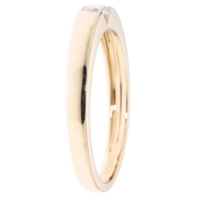 Solitär-Ring 0,25 ct.,Spannring-Optik, SI,Gold 375