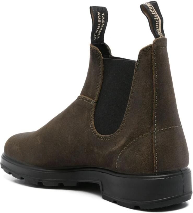 Blundstone Chelsea Laarzen Loop in Stijl met Dark Olive Breast Beatle El Side Boot Input Crust Groen Unisex