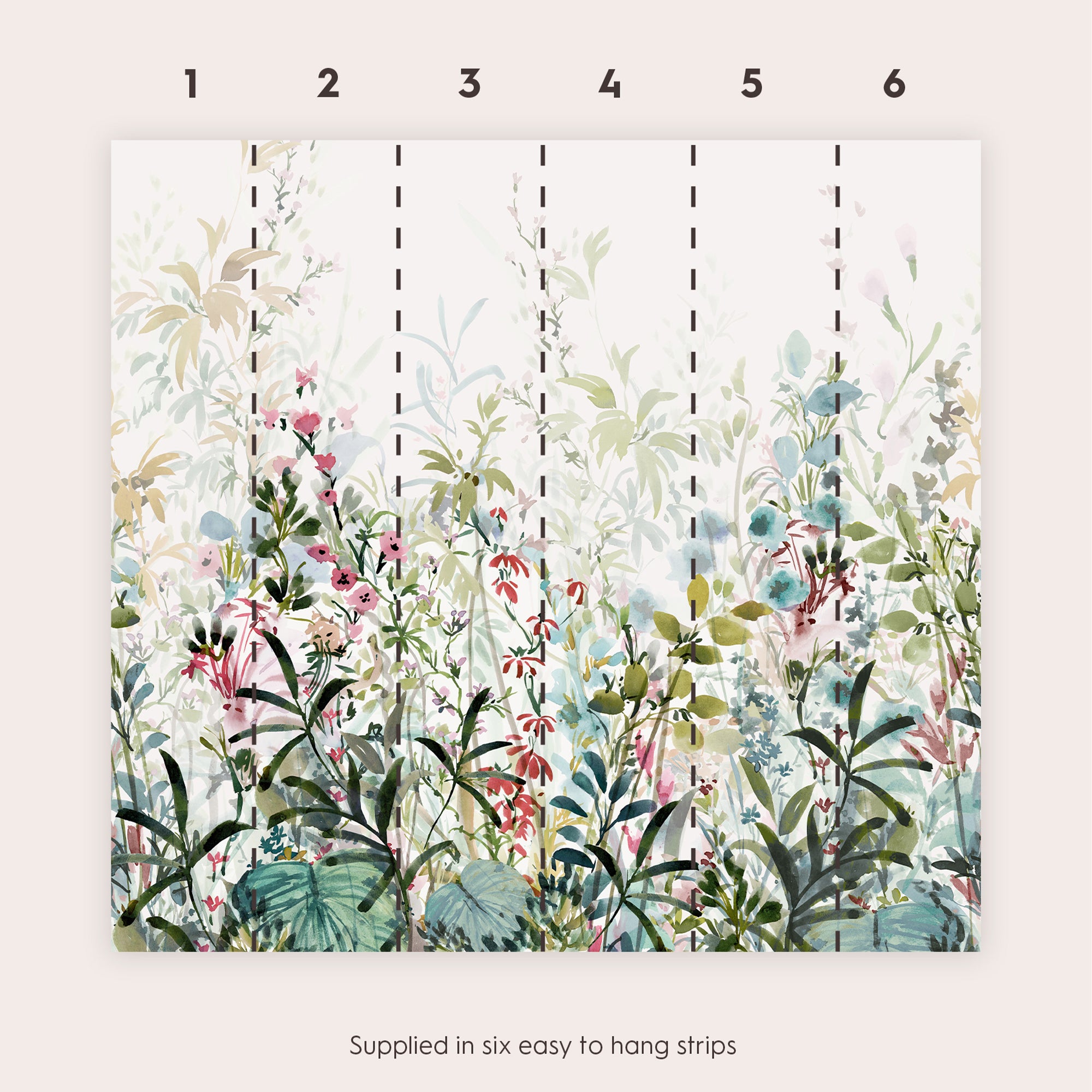Laura Ashley Pointon Fields Fotobehang - Bloemen - 280x300cm - Multi