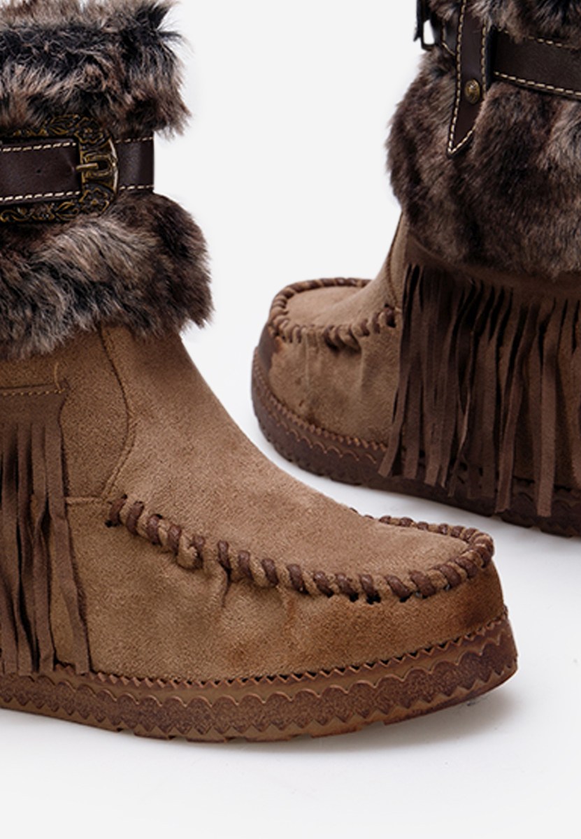 Bottes compensée femme bruns Pavia