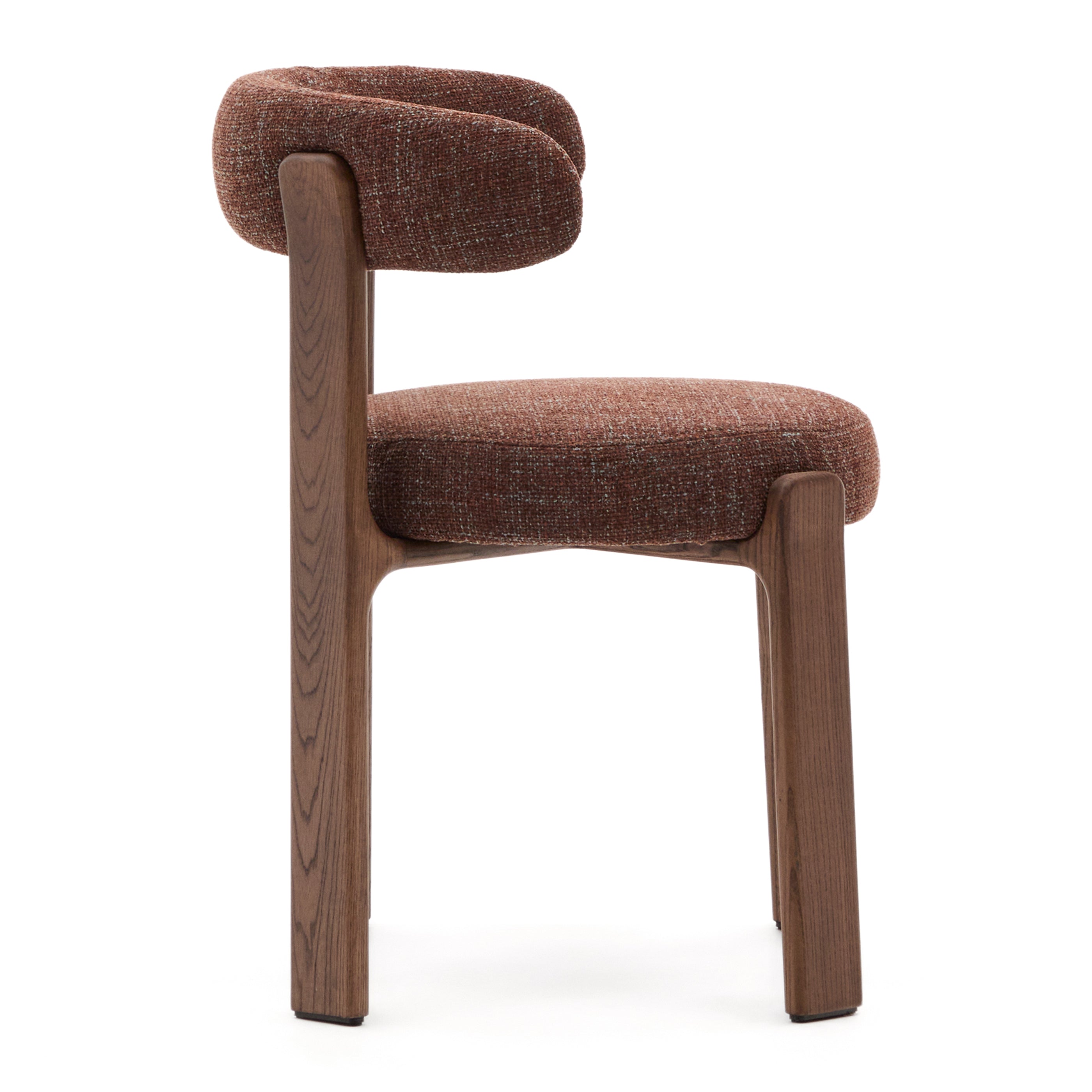 Kave Home Granite Eetkamerstoel - Bruin / Donker Essenhout