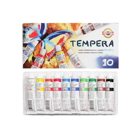 Koh-I-Noor Tempera-Farben 10x16 ml, 10 Stück