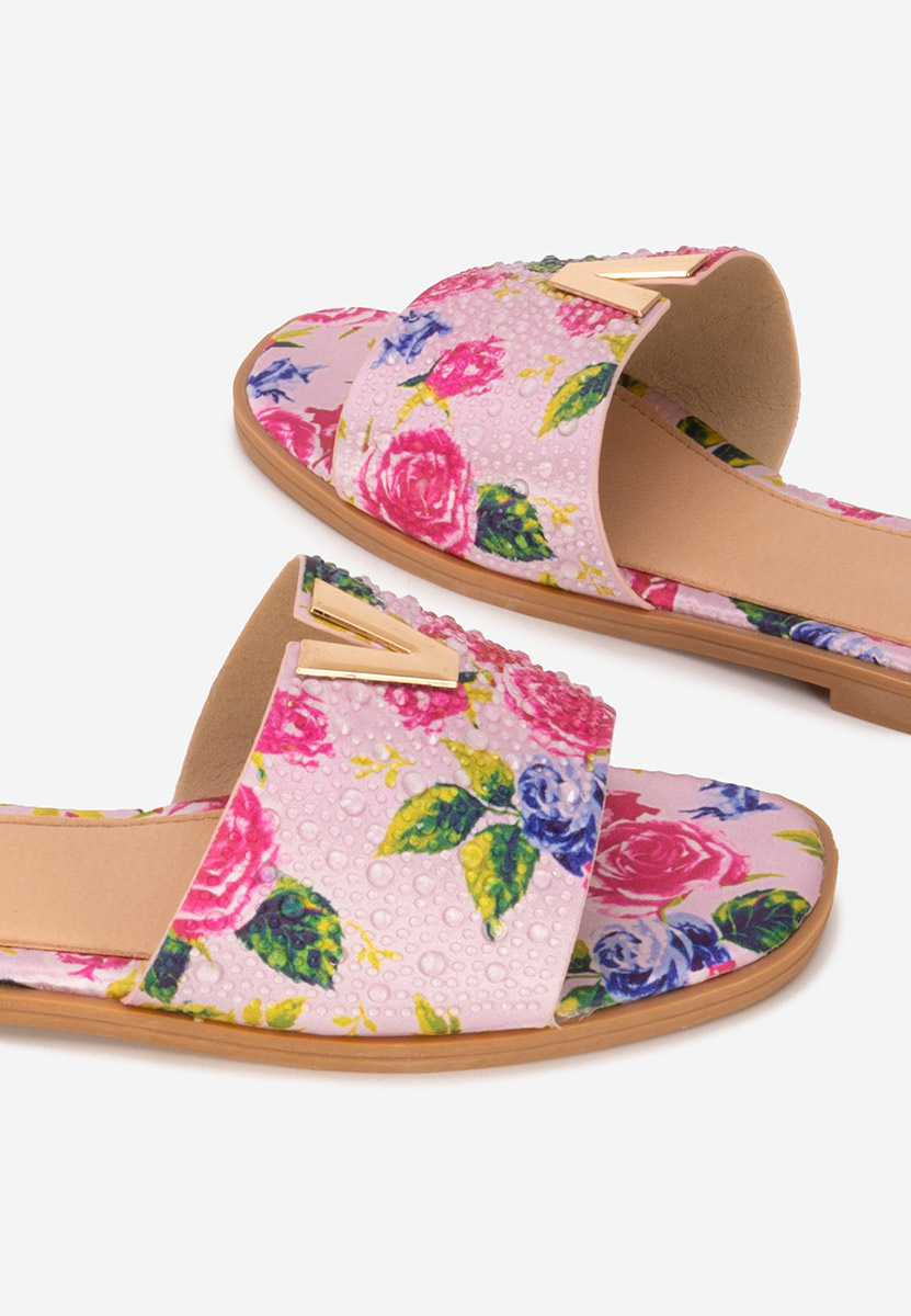 Mules plates femme roses Elariana