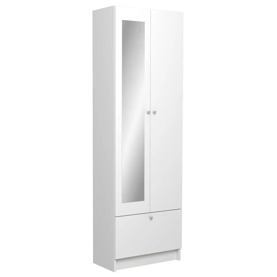 Kolomkast Fares 59cm met 2 deuren - 1 lade - wit