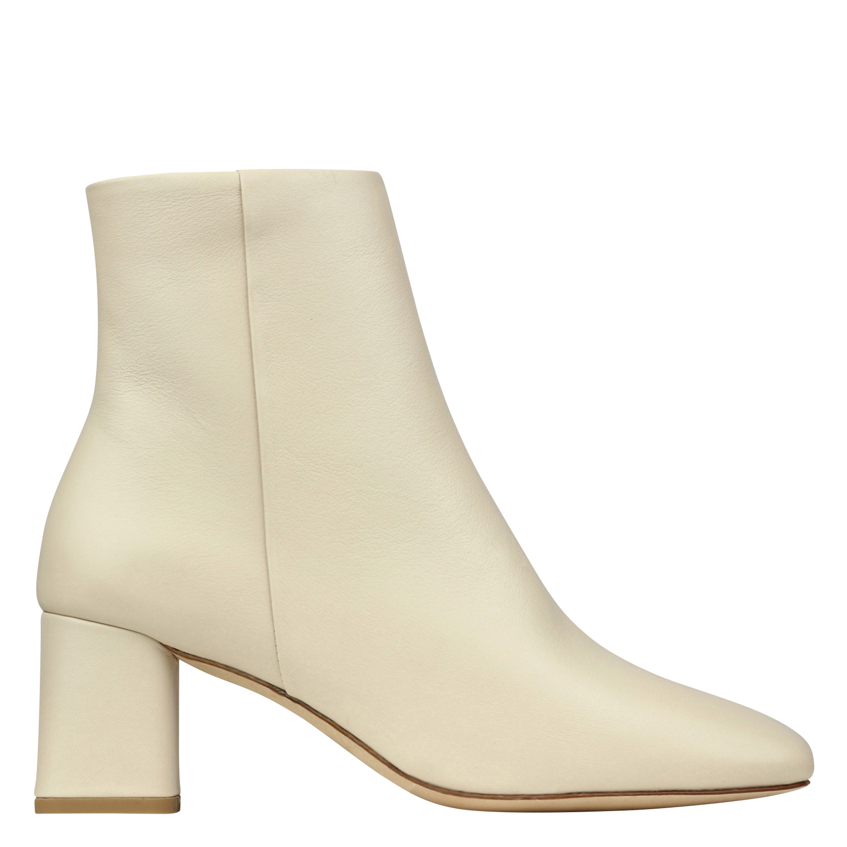 MELO - Bottines à talons en cuir | Beige