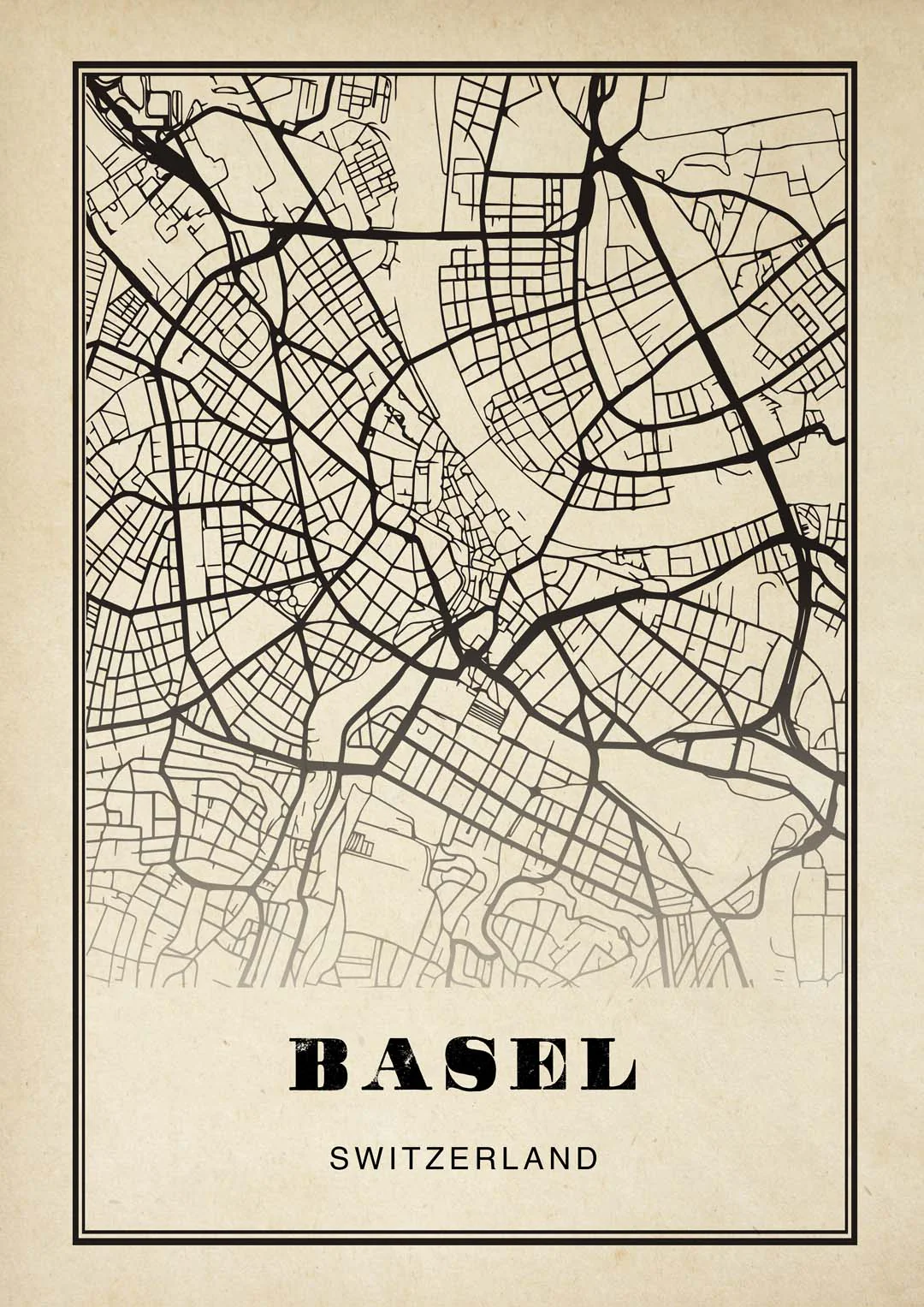 Basel Stadt Sepia