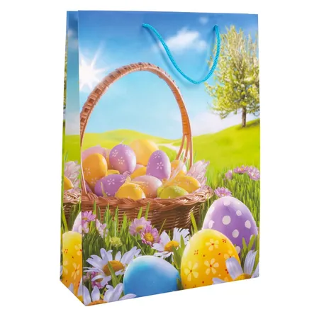Idena Geschenktasche Ostern 25 x 8 x 35 cm, 1 Stück, 5-fach sortiert