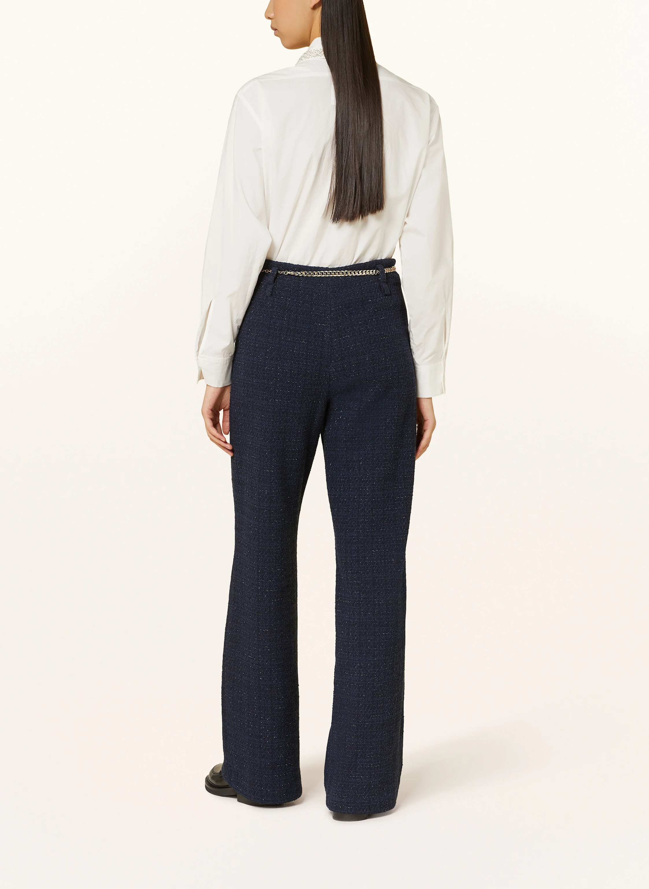 maje Tweed-Hose mit Glitzergarn